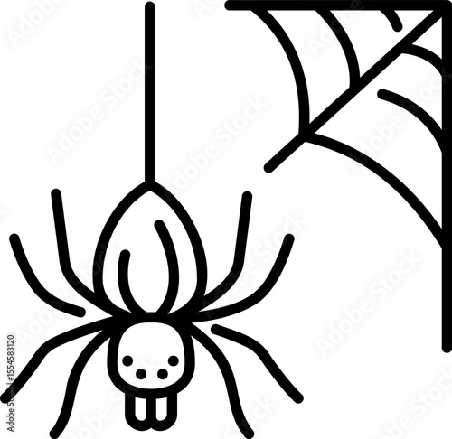 spider illustration on a white background       