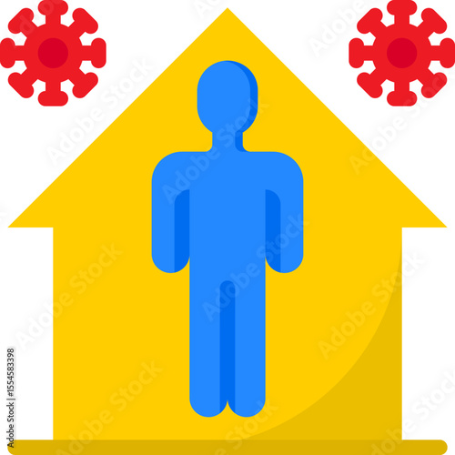 stay at home illustration on a white background       