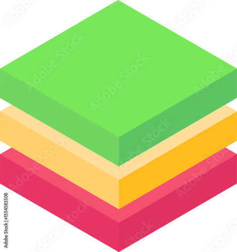 sticky notes illustration on a white background       
