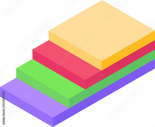 sticky notes illustration on a white background        