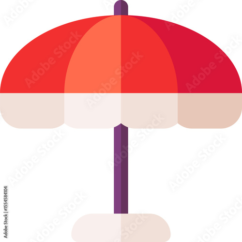 sun umbrella illustration on a white background       