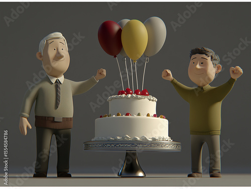 Joyful Celebration: Generations Unite Over Birthday Cake