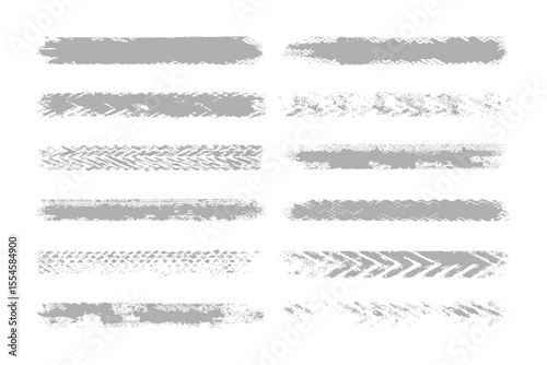 Grungy Tire Tracks and Marks: a collection of textured marks and patterns, suitable for adding a touch of grit and realism to your creative designs.