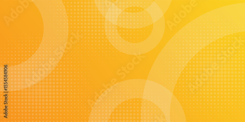 abstract yellow background with circular shapes and halftone composition.