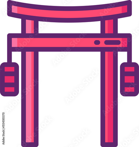 torii gate illustration on a white background        