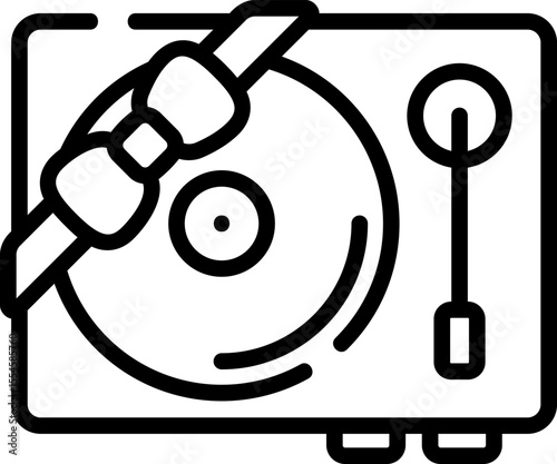 turntable illustration on a white background        
