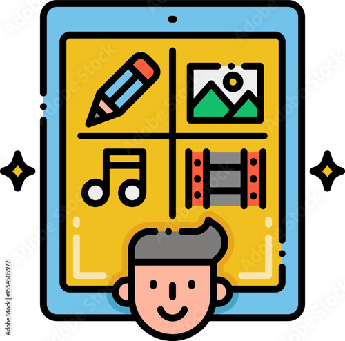 user generated content  illustration on a white background        