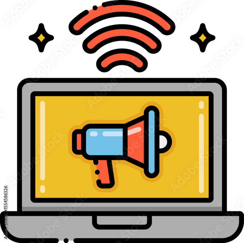 viral marketing  illustration on a white background        