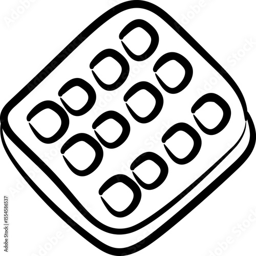waffle illustration on a white background        
