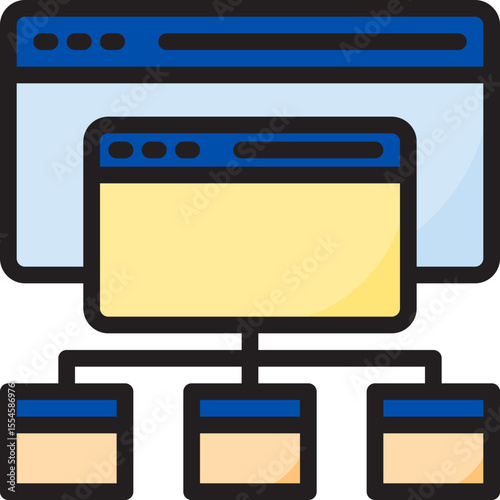 web development illustration on a white background        