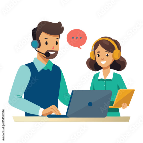 call-center-employee-assisting-customer--white-bac.eps
