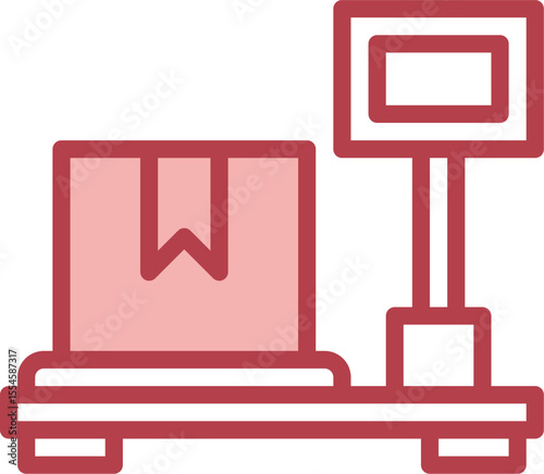 weighing illustration on a white background       