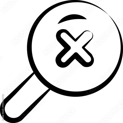 zoom in illustration on a white background        