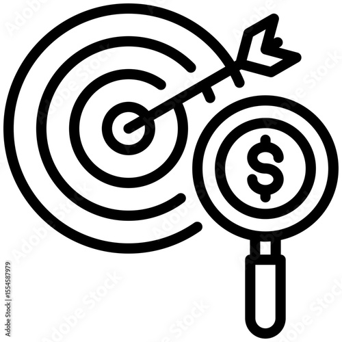 Target market icon for business opportunities, business, website, application, printing, document, poster design, etc
