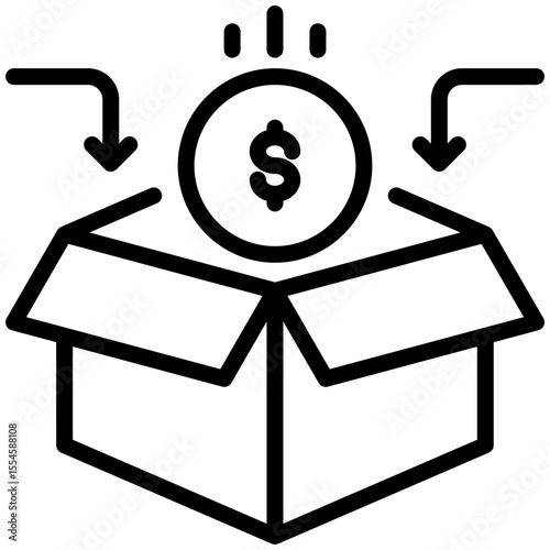 Crowdfunding icon for business opportunities, business, website, application, printing, document, poster design, etc