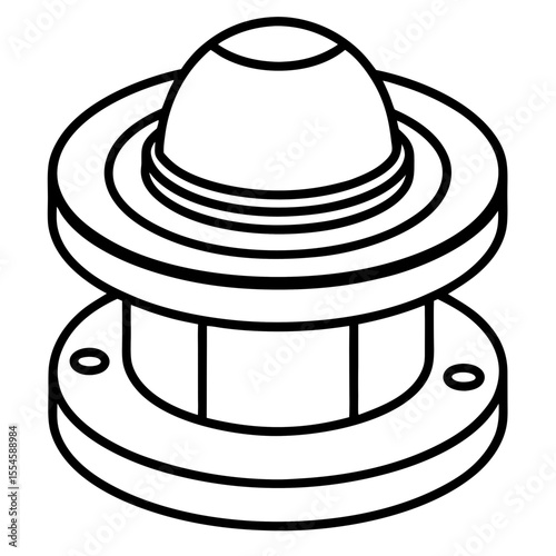 Precision Stud Finder Line Art Vector