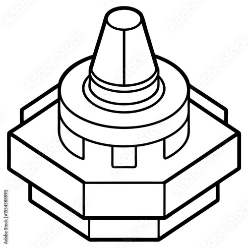 Precision Stud Finder Line Art Vector
