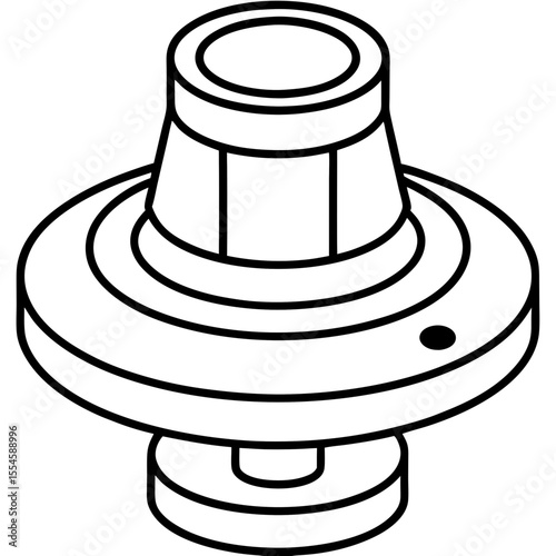 Precision Stud Finder Line Art Vector