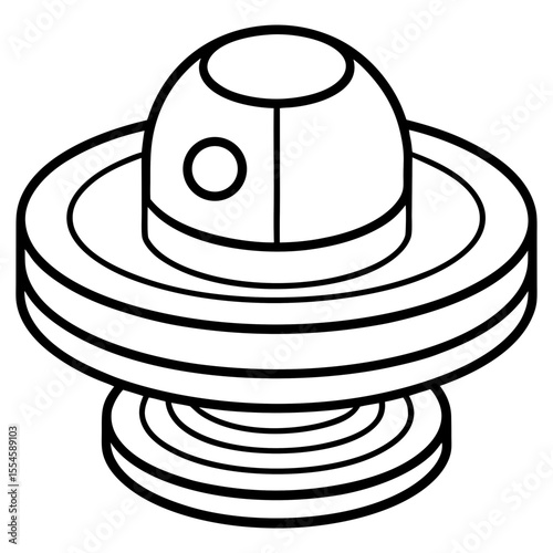 Precision Stud Finder Line Art Vector