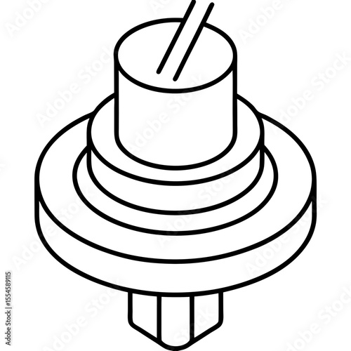 Precision Stud Finder Line Art Vector