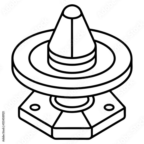 Precision Stud Finder Line Art Vector
