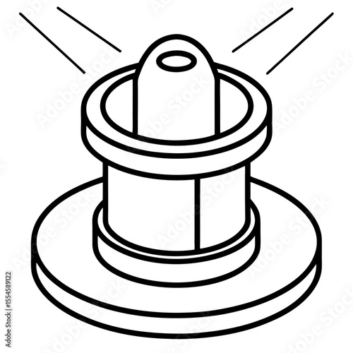Precision Stud Finder Line Art Vector
