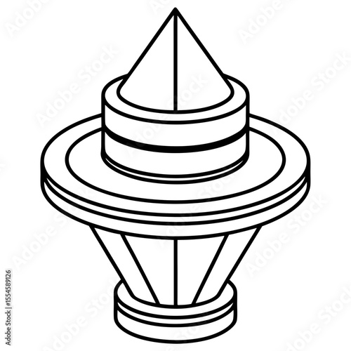 Precision Stud Finder Line Art Vector