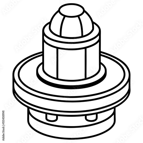 Precision Stud Finder Line Art Vector