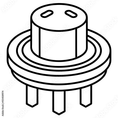 Precision Stud Finder Line Art Vector