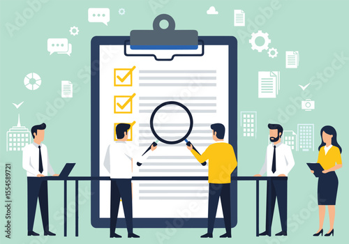 Businesspeople analyze growth on a laptop, a dynamic illustration of communication and technology concepts