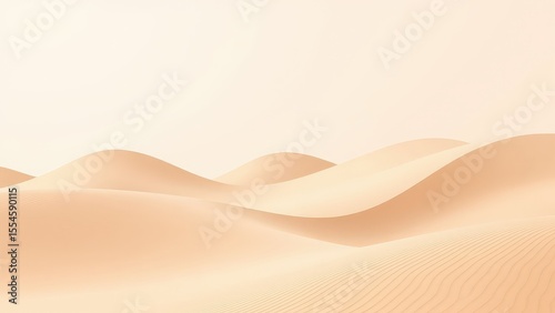 Beautiful Abstract Desert Landscape with Soft Sand Dunes