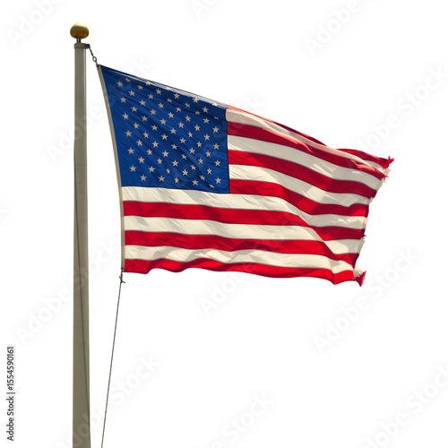 American Flag (Waving) – with soft shadow