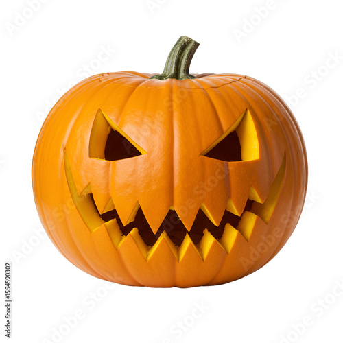 Pumpkin with Carved Face (Halloween) – high detail