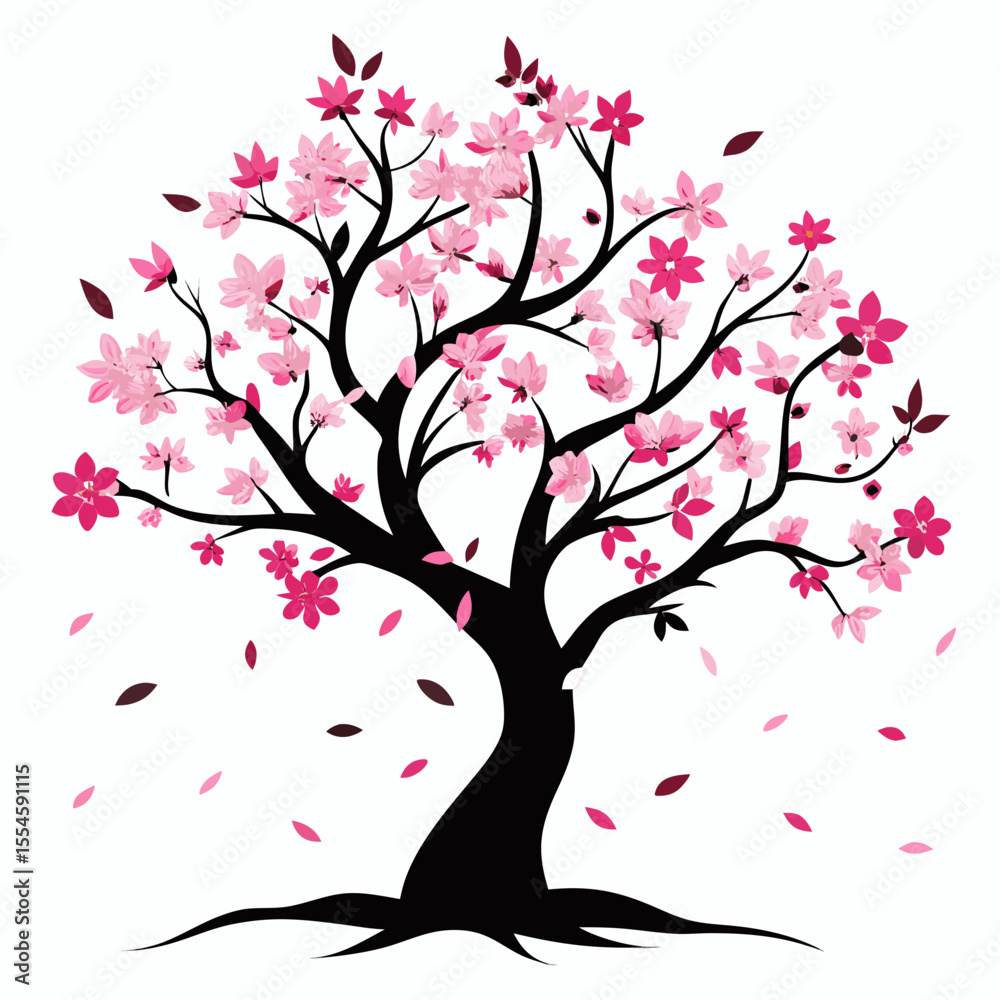 Fototapeta premium tree with pink flowers