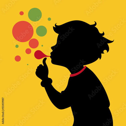 silhouette of a man with a balloon