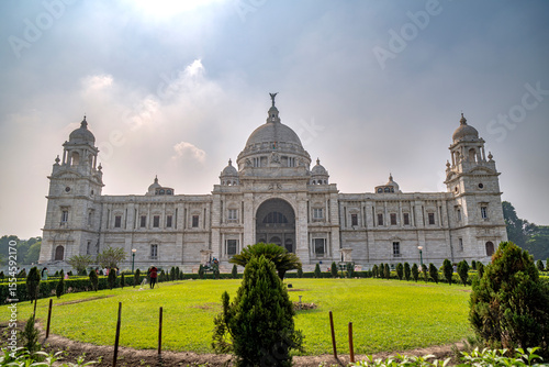 The Victoria Memorial is a large, white marble building in Kolkata, India, dedicated to the memory of Queen Victoria.