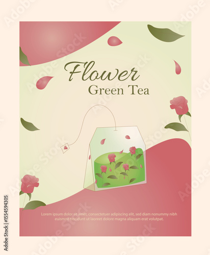 flower rose harbal organic tea bag