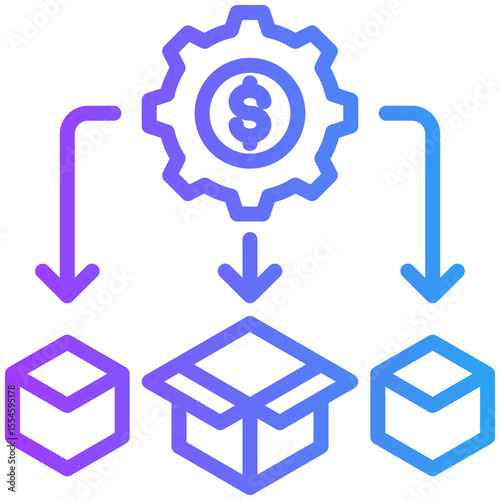 Product management icon for business, website, application, printing, document, poster design, etc