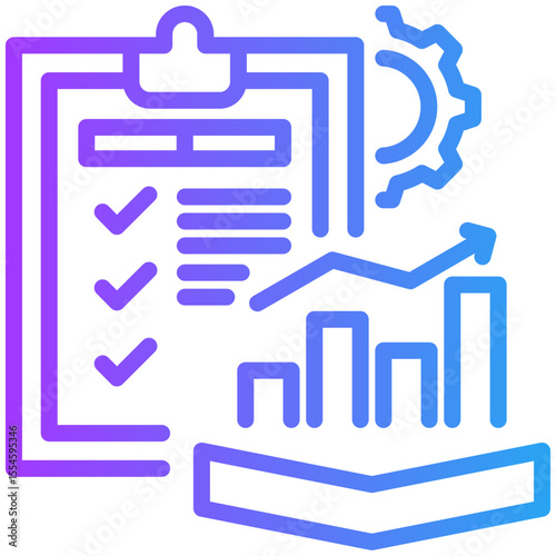 Business plan icon for business, website, application, printing, document, poster design, etc
