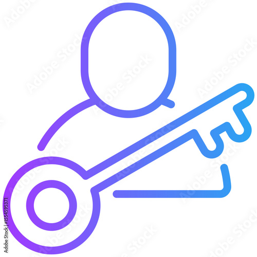 Key person icon for business, website, application, printing, document, poster design, etc