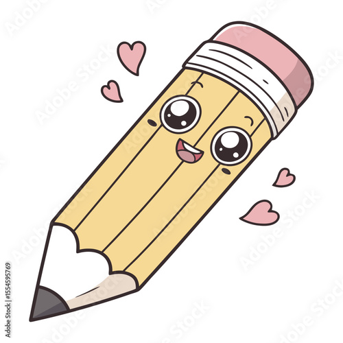 Pencil vector illustration isolated on white background