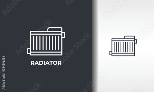 Radiator Vector, Icon Or Logo Sign Isolated Symbol Illustration