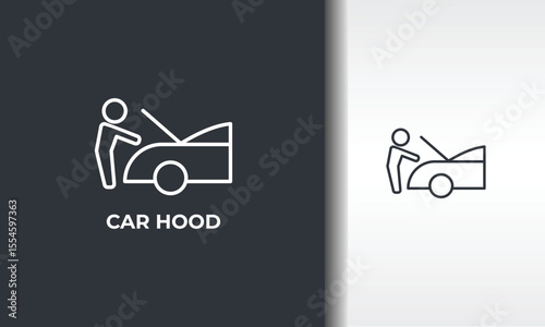 Car Hood Vector, Icon Or Logo Sign Isolated Symbol Illustration