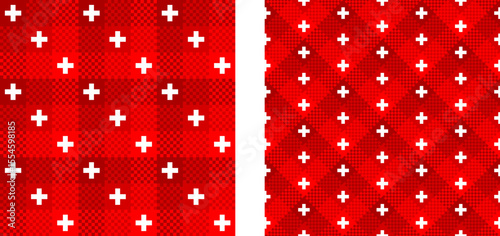 switzerland pattern set. plaid background for decoration and etc. vector illustration