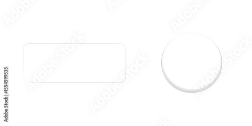 Liquid glass iphone interface isolated on transparent background. ui light frame rectangle banner with shine stroke. Control center widget for smartphone and web app and UI