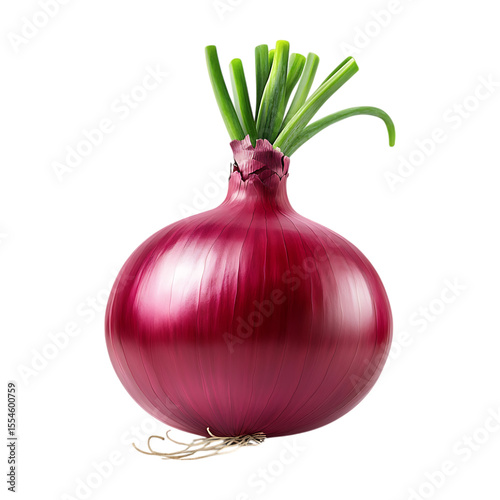 Vibrant Red Onion Fresh Produce Photography On Transparent Background