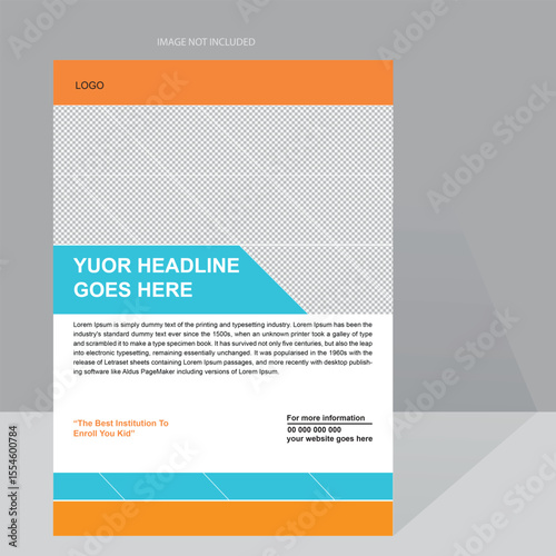 Modern and minimal educational flyer design 