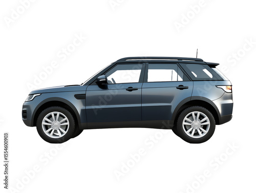 Side View of a Modern Dark Gray SUV