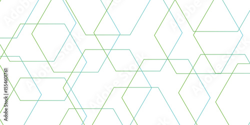 Abstract colorful geometric pattern square and random lines. Glowing Futuristic technology geometric concept., Abstract green lines pattern texture business background.