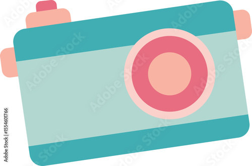 Green Retro Camera Illustration